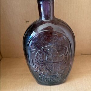 Vintage Purple‎ Embossed Glass Bottle